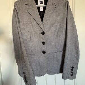 GAP Gray Blazer with Black Buttons
